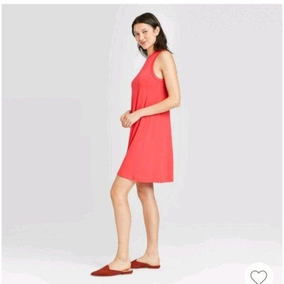 NEW a new day Red Ribbed Tank Dress - Picture 2 of 7